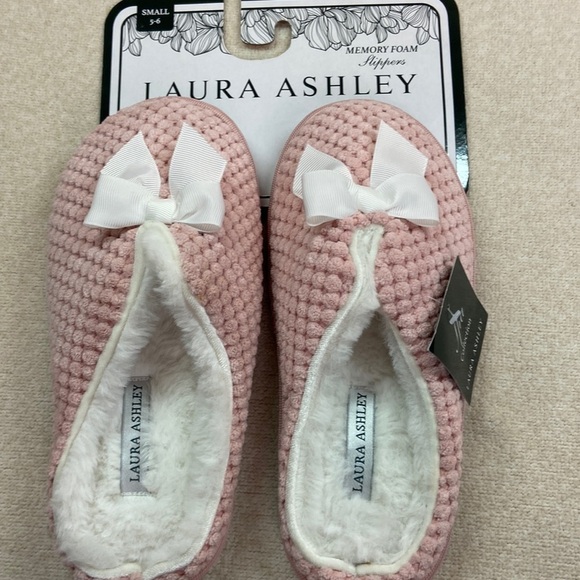 Laura Ashley Backless Memory Foam Spa Collection Slippers NWT - Picture 1 of 11